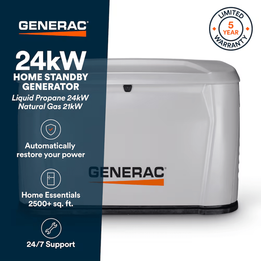 Generac Air-Cooled Standby Generator (New-Gen) - Canada Generator Supply Inc. Features, grey generator