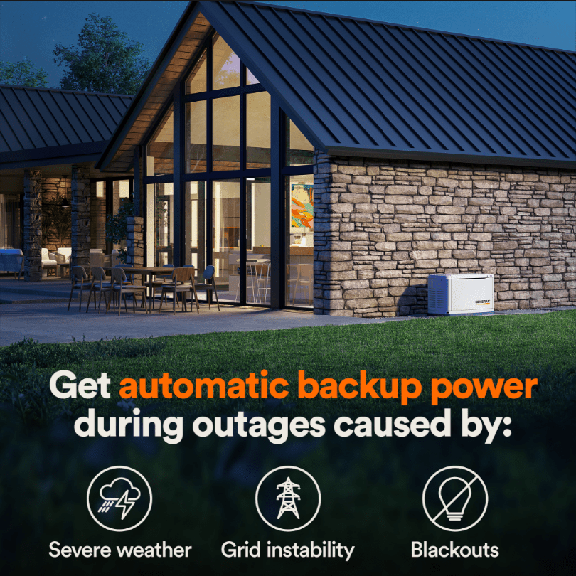 Generac Air-Cooled Standby Generator (New-Gen) - Canada Generator Supply Inc.Picture of generac generator next to home.