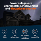 Generac Air-Cooled Standby Generator (New-Gen) - Canada Generator Supply Inc. key points-image of a house in the dark.