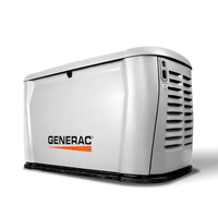 Generac Air-Cooled Standby Generator (New-Gen) - Canada Generator Supply Inc. Main image from the side, Grey beige colour.